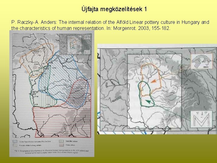 Újfajta megközelítések 1 P. Raczky-A. Anders: The internal relation of the Alföld Linear pottery