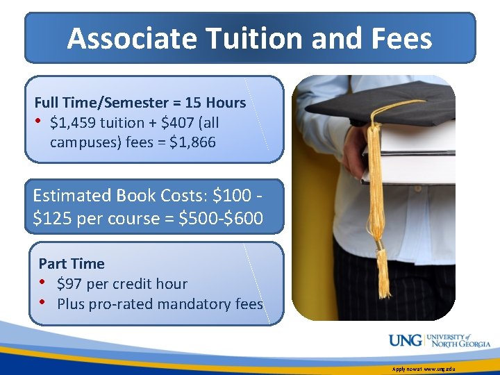 Associate Tuition and Fees Full Time/Semester = 15 Hours • $1, 459 tuition +