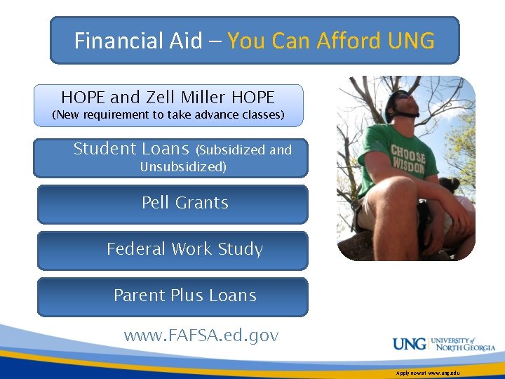 Financial Aid – You Can Afford UNG HOPE and Zell Miller HOPE (New requirement