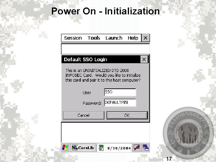 Power On - Initialization 17 