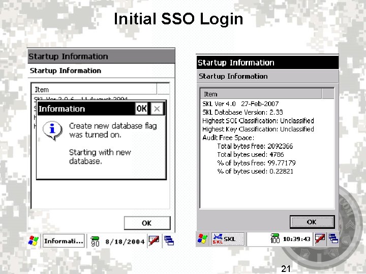 Initial SSO Login 21 