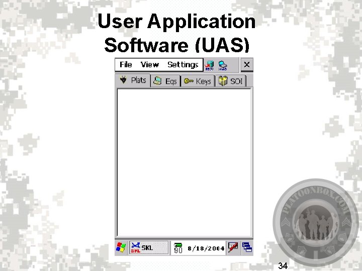 User Application Software (UAS) 34 