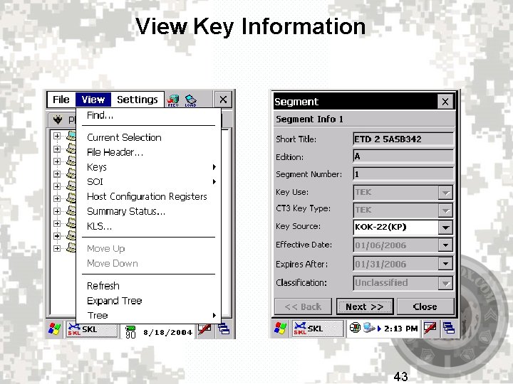 View Key Information 43 