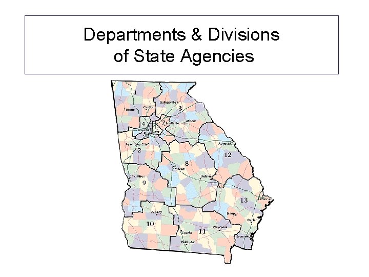 Departments & Divisions of State Agencies 