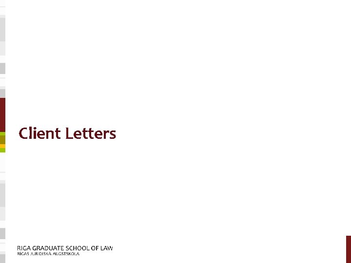 Client Letters 