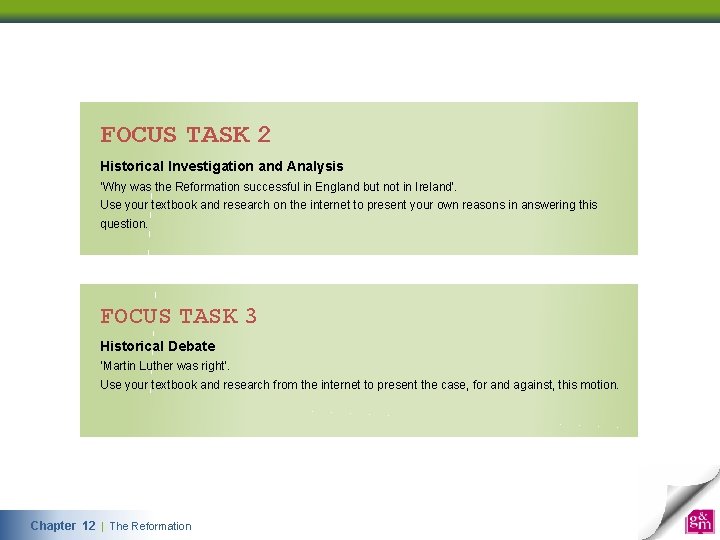 FOCUS TASK 2 Historical Investigation and Analysis ‘Why was the Reformation successful in England