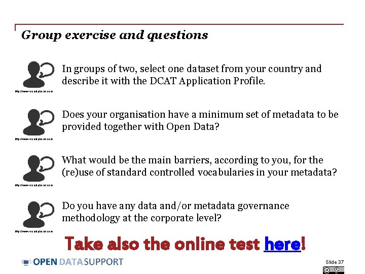 Group exercise and questions In groups of two, select one dataset from your country