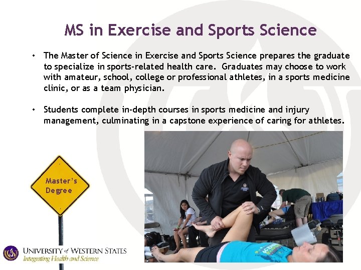 MS in Exercise and Sports Science • The Master of Science in Exercise and