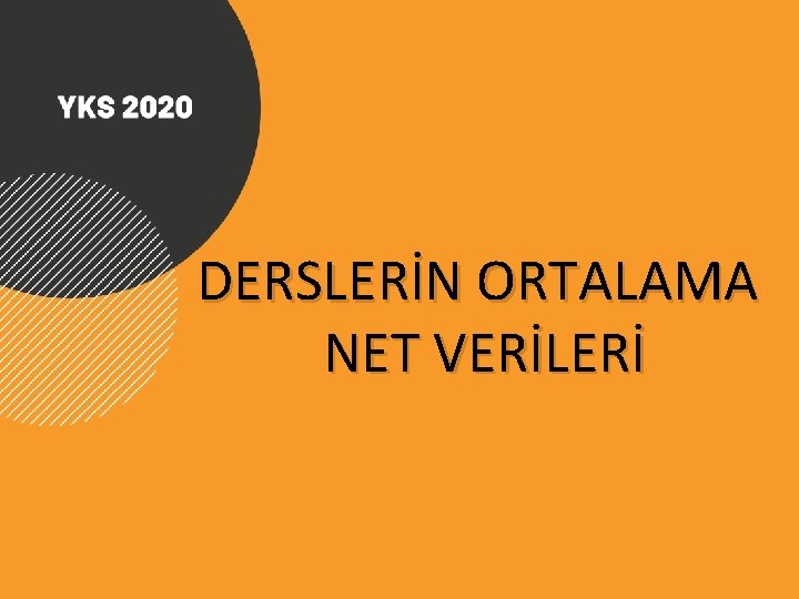 DERSLERİN ORTALAMA NET VERİLERİ 