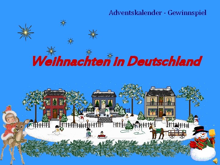 Adventskalender - Gewinnspiel Weihnachten in Deutschland 