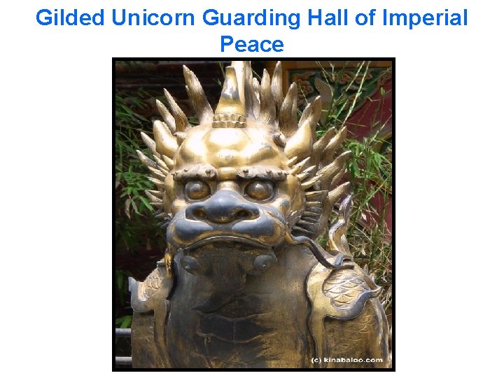 Gilded Unicorn Guarding Hall of Imperial Peace 
