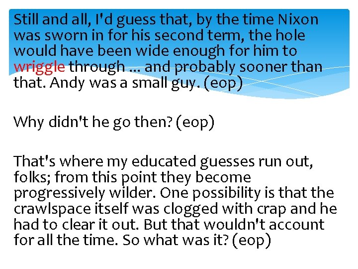 Still and all, I'd guess that, by the time Nixon was sworn in for