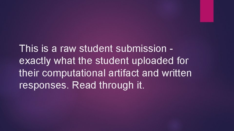 This is a raw student submission - exactly what the student uploaded for their
