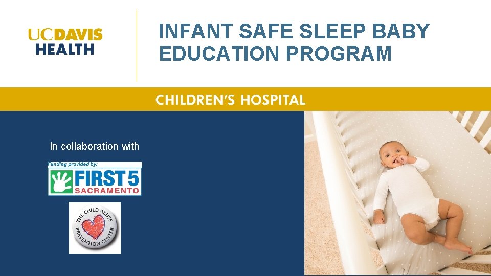 INFANT SAFE SLEEP BABY EDUCATION PROGRAM In collaboration with 1 