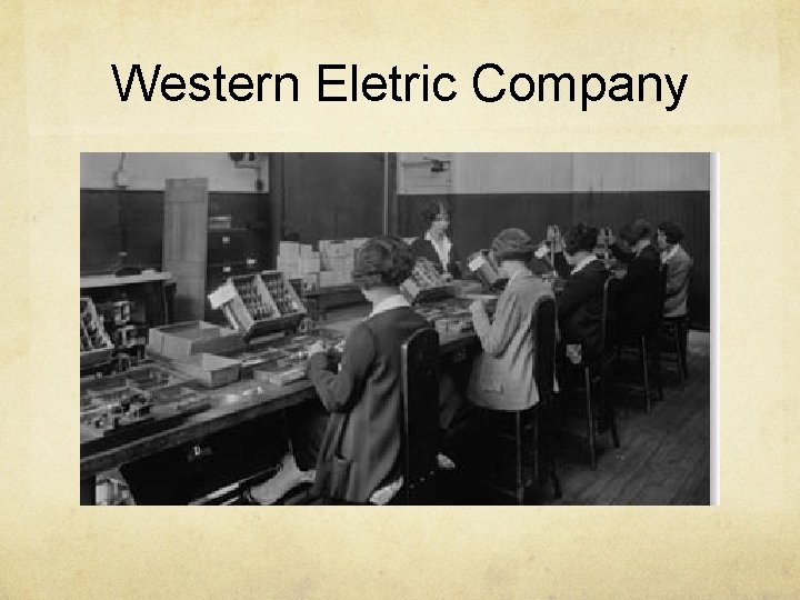 Western Eletric Company 