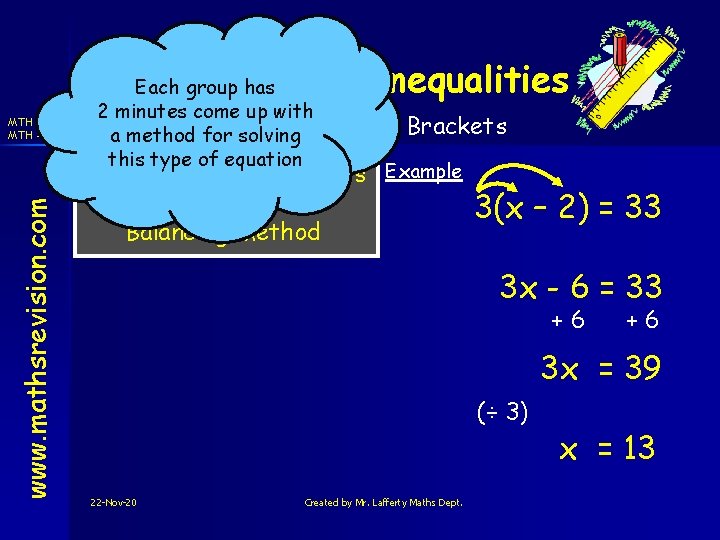 Equations & Inequalities www. mathsrevision. com MTH 3 -15 a MTH 4 -15 a