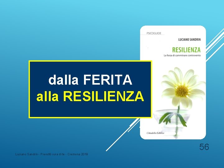 dalla FERITA alla RESILIENZA 56 Luciano Sandrin - Prenditi cura di te - Cremona dalla FERITA alla RESILIENZA 56 Luciano Sandrin - Prenditi cura di te - Cremona