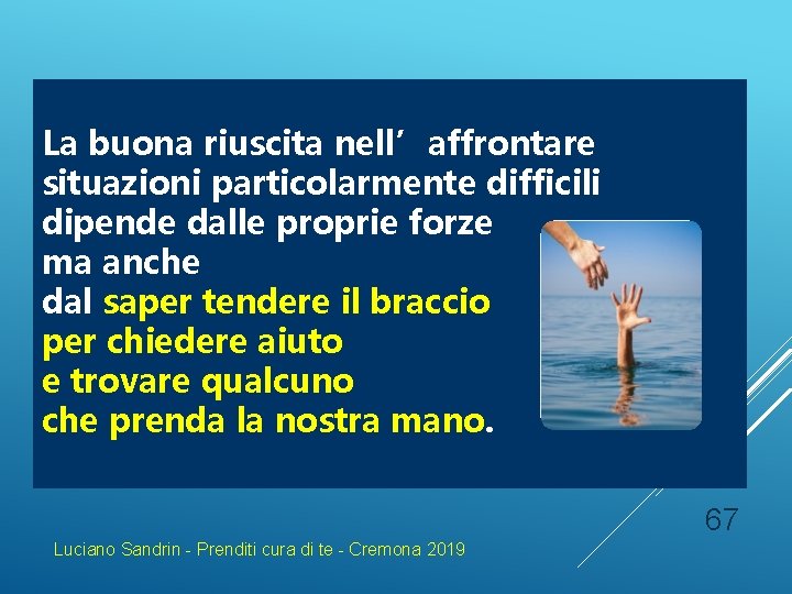 La buona riuscita nell’affrontare situazioni particolarmente difficili dipende dalle proprie forze ma anche dal La buona riuscita nell’affrontare situazioni particolarmente difficili dipende dalle proprie forze ma anche dal
