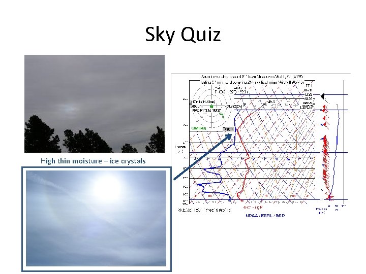 Sky Quiz High thin moisture – ice crystals 