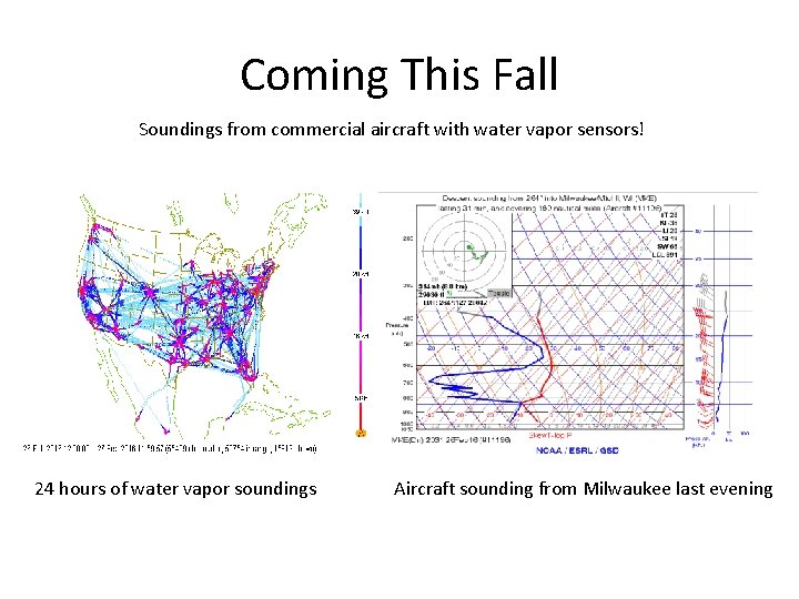 Coming This Fall Soundings from commercial aircraft with water vapor sensors! 24 hours of