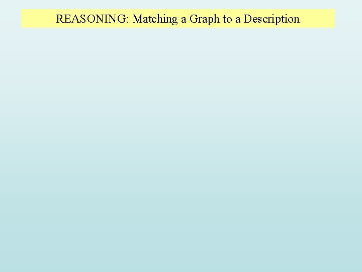 REASONING: Matching a Graph to a Description REASONING: Matching a Graph to a Description