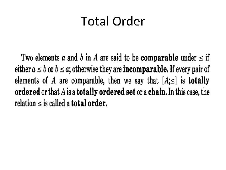 Total Order 