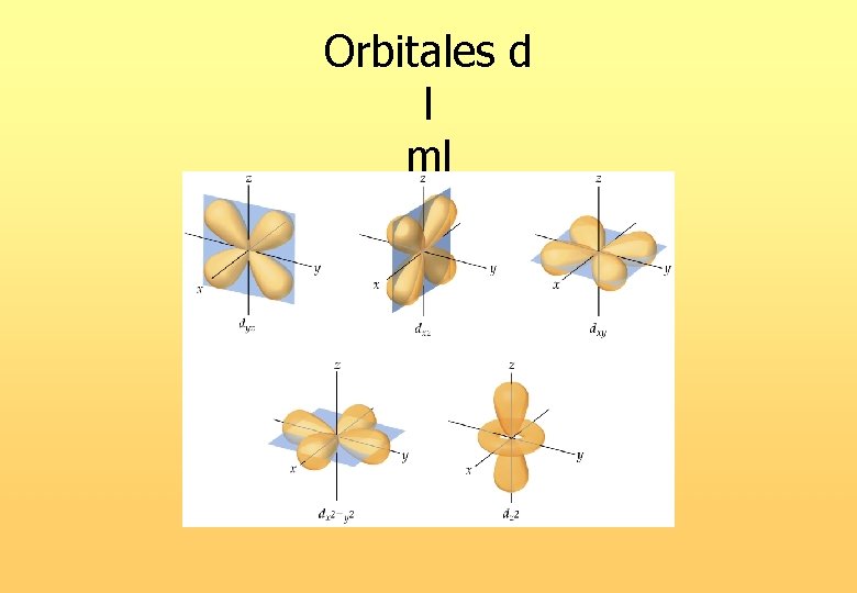 Orbitales d l ml 