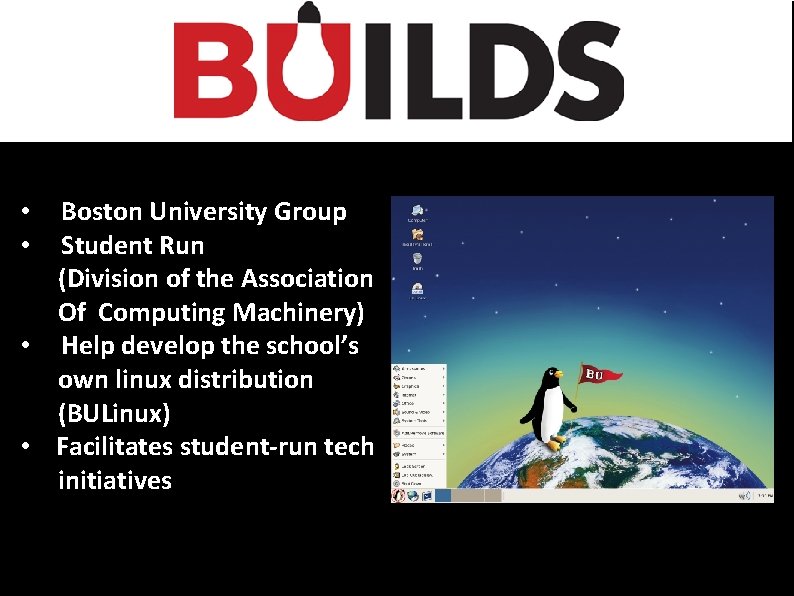 Boston University Group Student Run (Division of the Association Of Computing Machinery) • Help
