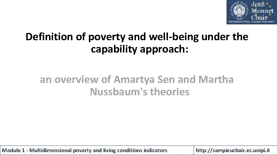 Definition of poverty and well-being under the capability approach: an overview of Amartya Sen