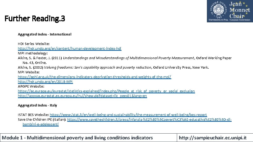 Further Reading. 3 Aggregated Index - International HDI Series Website: http: //hdr. undp. org/en/content/human-development-index-hdi