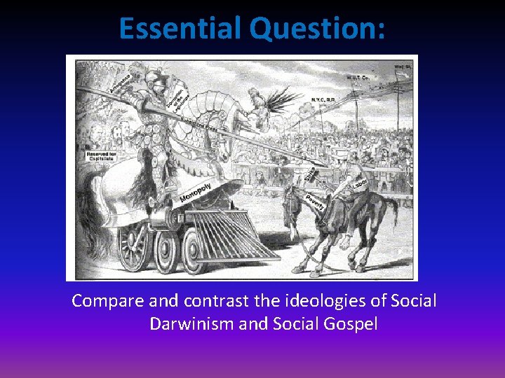 Essential Question: Compare and contrast the ideologies of Social Darwinism and Social Gospel 