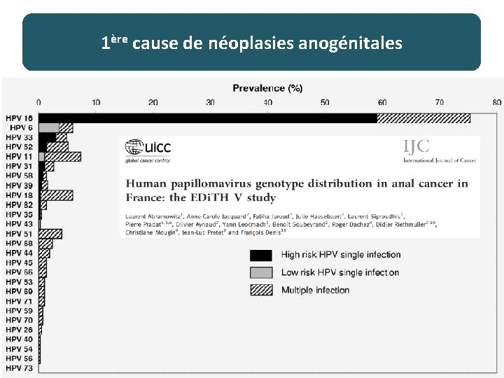 1ère cause de néoplasies anogénitales 