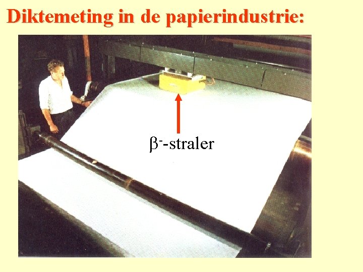 Diktemeting in de papierindustrie: b--straler 