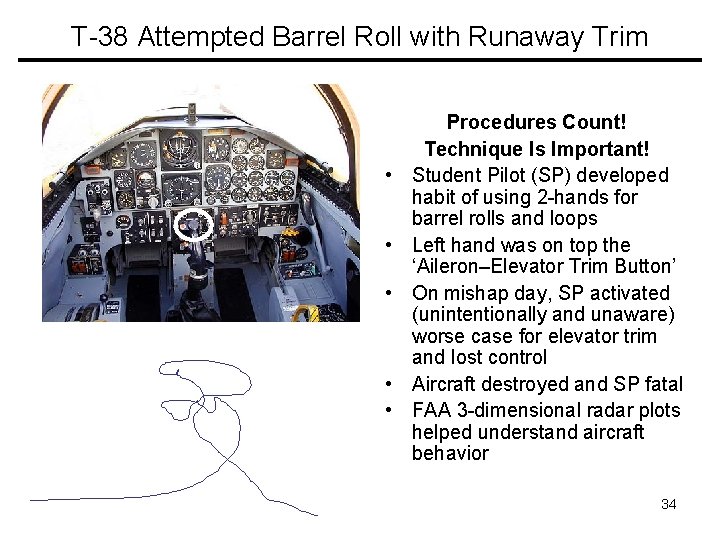 T-38 Attempted Barrel Roll with Runaway Trim • • • Procedures Count! Technique Is