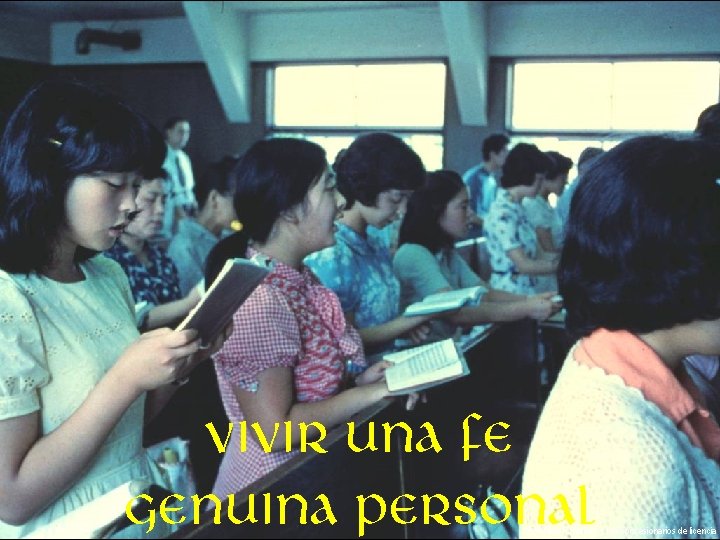 Vivir una fe genuina personal © William F Ritchey y sus concesionarios de licencia