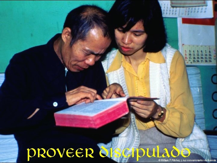 Proveer discipulado © William F Ritchey y sus concesionarios de licencia 