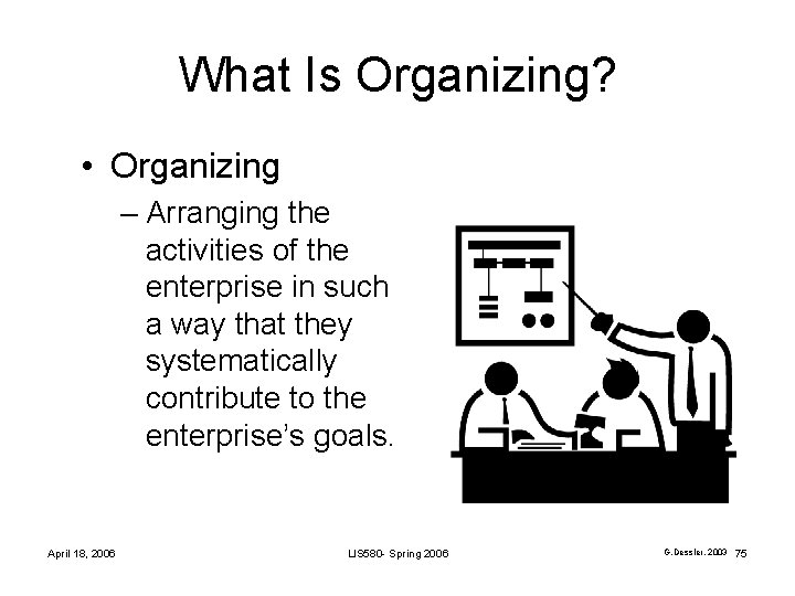 What Is Organizing? • Organizing – Arranging the activities of the enterprise in such What Is Organizing? • Organizing – Arranging the activities of the enterprise in such