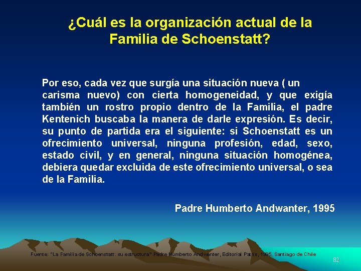 ¿Cuál es la organización actual de la Familia de Schoenstatt? Por eso, cada vez