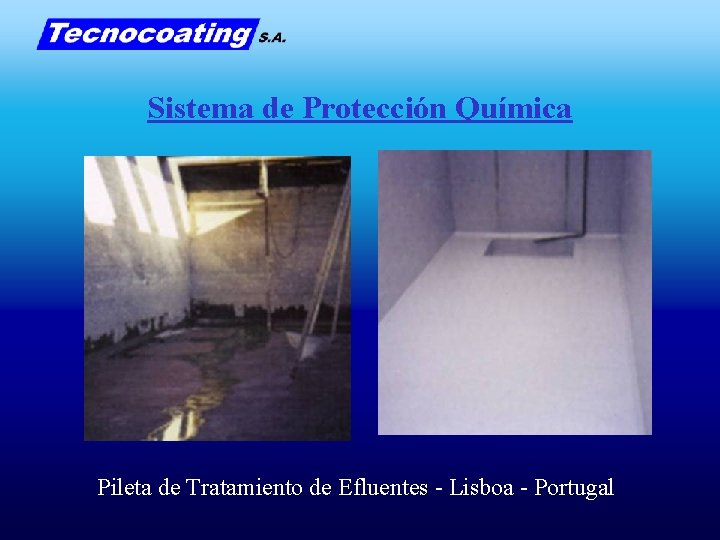 Sistema de Protección Química Pileta de Tratamiento de Efluentes - Lisboa - Portugal 