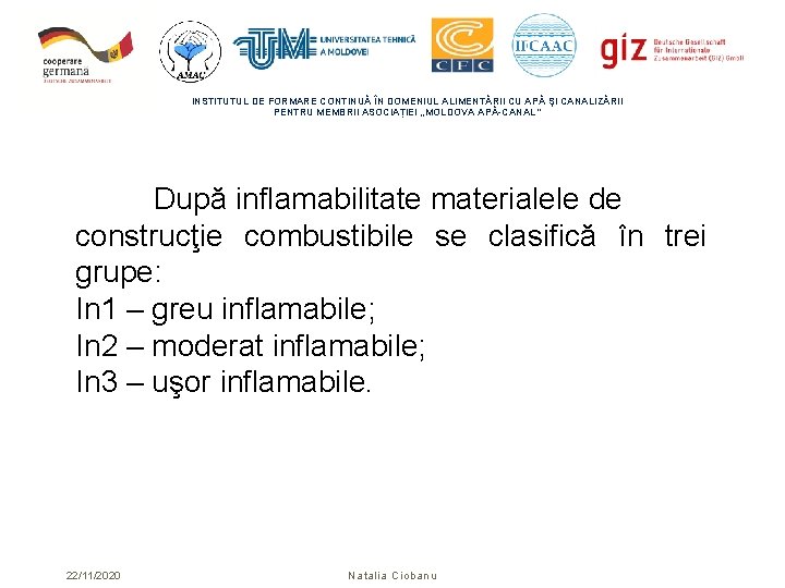 INSTITUTUL DE FORMARE CONTINUĂ ÎN DOMENIUL ALIMENTĂRII CU APĂ ŞI CANALIZĂRII PENTRU MEMBRII ASOCIAȚIEI