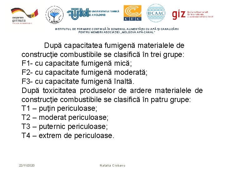 INSTITUTUL DE FORMARE CONTINUĂ ÎN DOMENIUL ALIMENTĂRII CU APĂ ŞI CANALIZĂRII PENTRU MEMBRII ASOCIAȚIEI