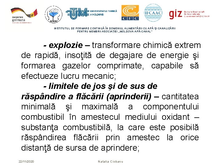 INSTITUTUL DE FORMARE CONTINUĂ ÎN DOMENIUL ALIMENTĂRII CU APĂ ŞI CANALIZĂRII PENTRU MEMBRII ASOCIAȚIEI