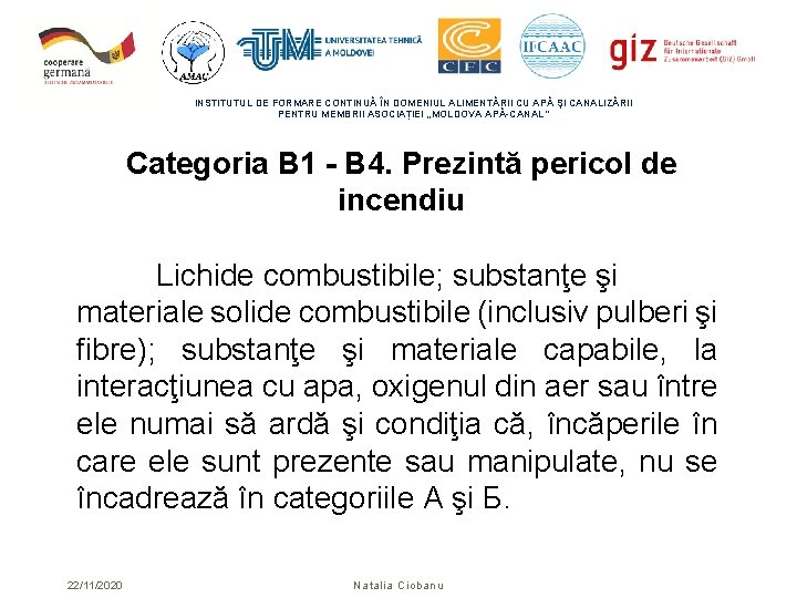 INSTITUTUL DE FORMARE CONTINUĂ ÎN DOMENIUL ALIMENTĂRII CU APĂ ŞI CANALIZĂRII PENTRU MEMBRII ASOCIAȚIEI