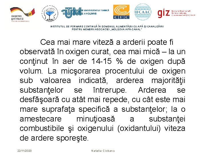 INSTITUTUL DE FORMARE CONTINUĂ ÎN DOMENIUL ALIMENTĂRII CU APĂ ŞI CANALIZĂRII PENTRU MEMBRII ASOCIAȚIEI