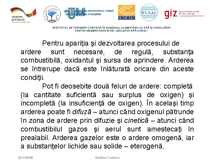 INSTITUTUL DE FORMARE CONTINUĂ ÎN DOMENIUL ALIMENTĂRII CU APĂ ŞI CANALIZĂRII PENTRU MEMBRII ASOCIAȚIEI