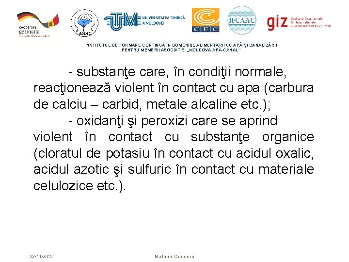 INSTITUTUL DE FORMARE CONTINUĂ ÎN DOMENIUL ALIMENTĂRII CU APĂ ŞI CANALIZĂRII PENTRU MEMBRII ASOCIAȚIEI