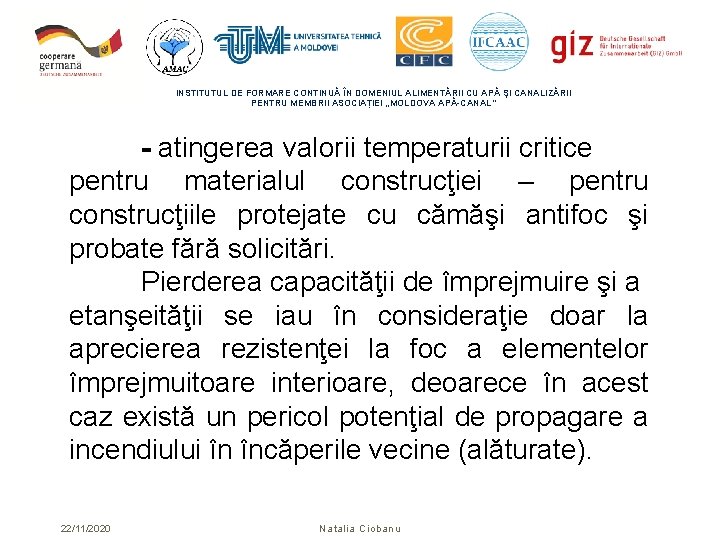 INSTITUTUL DE FORMARE CONTINUĂ ÎN DOMENIUL ALIMENTĂRII CU APĂ ŞI CANALIZĂRII PENTRU MEMBRII ASOCIAȚIEI