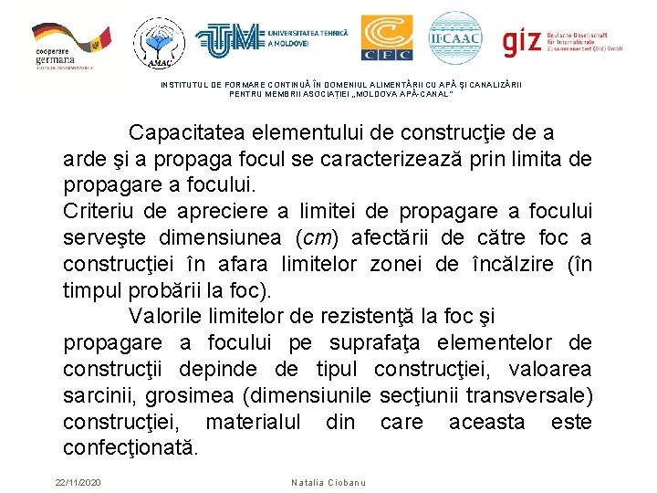 INSTITUTUL DE FORMARE CONTINUĂ ÎN DOMENIUL ALIMENTĂRII CU APĂ ŞI CANALIZĂRII PENTRU MEMBRII ASOCIAȚIEI