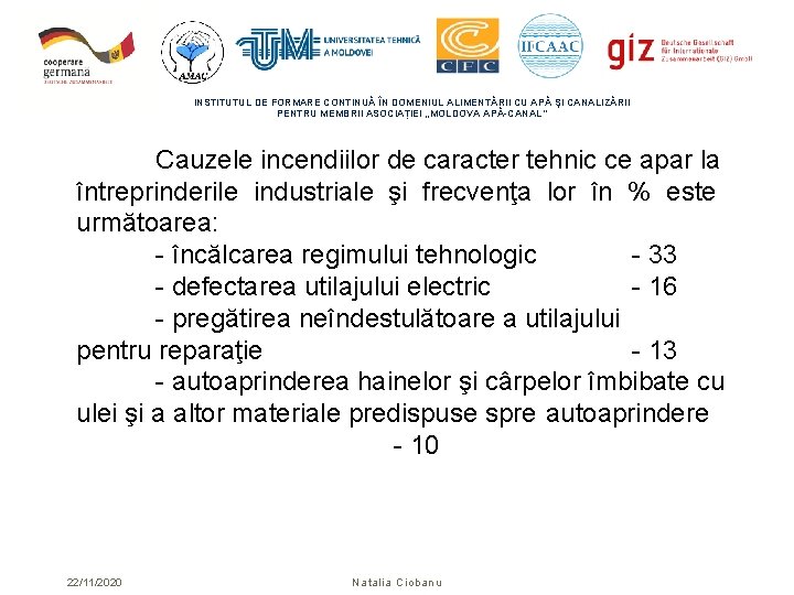 INSTITUTUL DE FORMARE CONTINUĂ ÎN DOMENIUL ALIMENTĂRII CU APĂ ŞI CANALIZĂRII PENTRU MEMBRII ASOCIAȚIEI