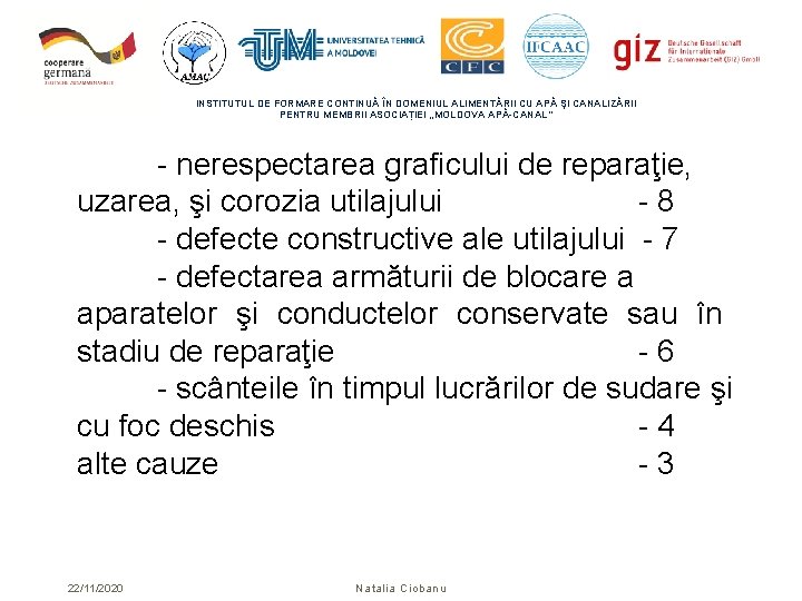 INSTITUTUL DE FORMARE CONTINUĂ ÎN DOMENIUL ALIMENTĂRII CU APĂ ŞI CANALIZĂRII PENTRU MEMBRII ASOCIAȚIEI